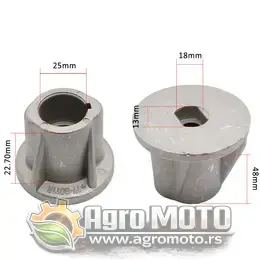 Nosač noža kosilice Castelgarden - 25x18x27x47x13 mm, slika 1 - Nosači noževa