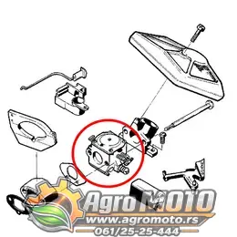 Karburator testere Husqvarna 254 257 262 262XP, slika 5 - Delovi za HUSQVARNA / JONSERED testere
