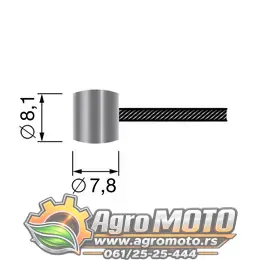 Sajla gasa univerzalna 2500x3 mm burence fi 7,8 mm, slika 2 - Sajle i ručice