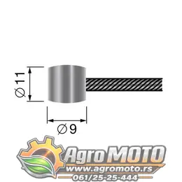 Sajla gasa univerzalna 2500x2,5 mm burence fi 9 mm, slika 2 - Sajle i ručice