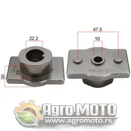 Nosač noža kosilice Husqvarna JET 49 50 - 22,2x10x25x30x47,5 mm, slika 1 - Nosači noževa