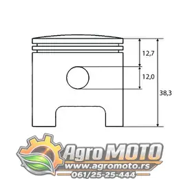 Klip testere Dolmar PS 6000i fi 46x12 mm Meteor Piston, slika 2 - Delovi za DOLMAR testere