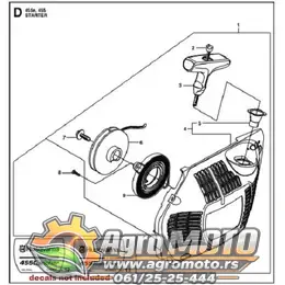 Starter testere Husqvarna 455 460 461 Willtek, slika 3 - Delovi za HUSQVARNA / JONSERED testere