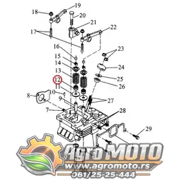 Teflon ventila motora Kipor 178F, slika 2 - KIPOR motori