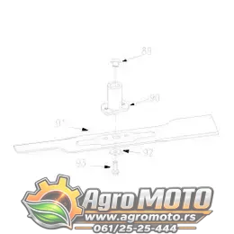 Nož za kosilicu 460x16,2 mm Villager V46P, slika 3 - Noževi za kosilice / kosačice