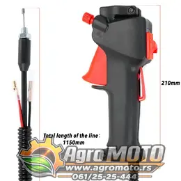 Ručka gasa za trimer fi 26 mm montaža na kardan sajla 110 cm, slika 4 - Delovi za KINESKE trimere