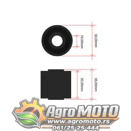 Silen blok GY6 50cc 4T 10x30x35 mm, slika 2 - Amortizeri i trap