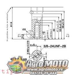 Motor ugradni za kosilice Loncin LC1P65FE 139 cm³ 3,7KS 22x62mm, slika 3 - Ugradni motori za kosilice