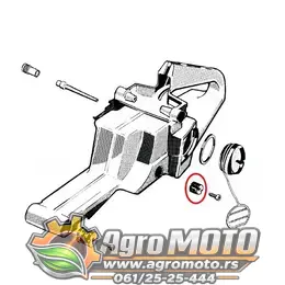 Amortizer testere Husqvarna 61 268 Jonsered 670 srednji sitni navoj novi tip, slika 2 - Delovi za HUSQVARNA / JONSERED testere