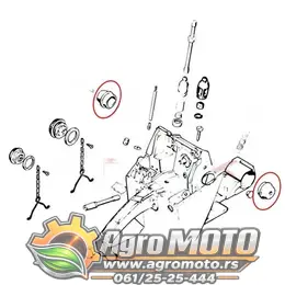 Amortizer testere za Stihl 042 048 rezervoara, slika 2 - Delovi za STIHL testere