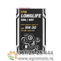 Motorno ulje MANNOL Longlife 504/507 5W-30 7715 1L, slika 1 - Motorna ulja za automobile