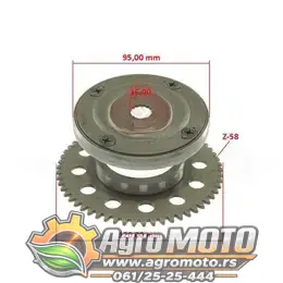 Prenosni mehanizam anlasera skuter Yamaha Cygnus 125cc(04-11) sa zupčanikom RMS, slika 2 - Anlaser i zupčanici