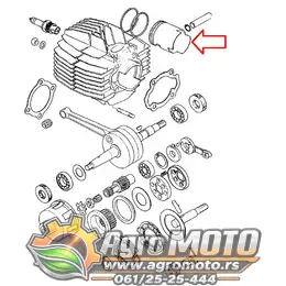 Klip sa karikama Tomos 46x14 mm Meteor Piston, slika 2 - Motorni delovi za TOMOS