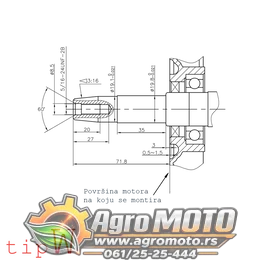Motor ugradni Loncin G200F-1 196 cm³ 6,5 KS  konus (za agregat), slika 4 - Ugradni motori za motokultivatore