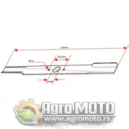 Nož za kosilicu 530 mm zvezda MTD 53S GES53, slika 3 - Noževi za kosilice / kosačice