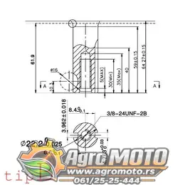 Motor ugradni za kosilice Loncin LC1P70FC 196 cm³ 5KS 22x64mm, slika 6 - Ugradni motori za kosilice