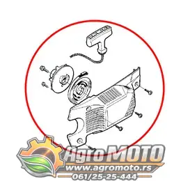 Starter testere Husqvarna 36 41 136 141, slika 3 - Delovi za HUSQVARNA / JONSERED testere