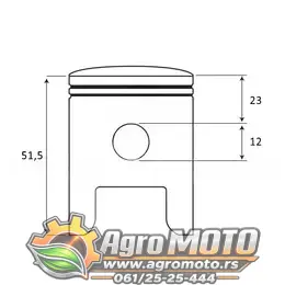 Klip Honda Dio Bali 50cc 2T fi 40x12 mm, slika 2 - Klip i karike
