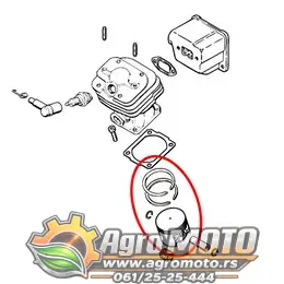 Klip testere za Stihl 024 MS 240 fi 42x10 mm Hyway, slika 2 - Delovi za STIHL testere