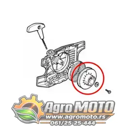Kotur kanapa testere Oleo-Mac 946 951, slika 3 - Delovi za OLEO MAC testere