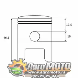 Klip sa karikama Tomos 38x10 mm Sukoki, slika 2 - Motorni delovi za TOMOS