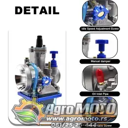 Karburator univerzalni PWK 30mm RACING 100cc-160cc, slika 3 - Karburatori