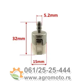 Filter goriva trimera i testere 5,2mm metalni, slika 1 - Delovi za DOLMAR testere