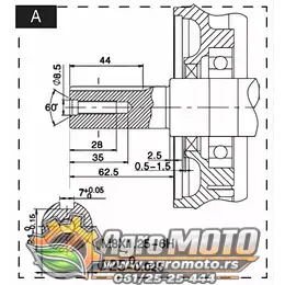 Motor ugradni Sword 389cm³ 12KS elektro start fi 25 mm cilindar, slika 2 - Ugradni motori za motokultivatore