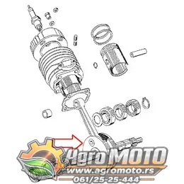 Radilica Tomos T12 fi 10 mm Srbija, slika 3 - Motorni delovi za TOMOS
