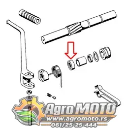 Semering 16x24x7 mm, slika 2 - Motorni delovi za TOMOS