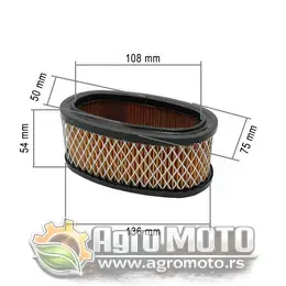 Filter vazduha Briggs & Stratton 7 do 8 KS 136x75x54 mm 393406, slika 1 - Delovi za BRIGGS & STRATTON kosilice