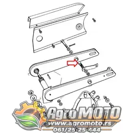 Čaura poluge zadnjeg nosača pakni Tomos APN T14 T15 fi 10x14x11,5 mm, slika 3 - Sedišta / Ram / Korman za TOMOS