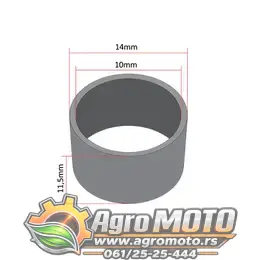 Čaura poluge zadnjeg nosača pakni Tomos APN T14 T15 fi 10x14x11,5 mm, slika 2 - Sedišta / Ram / Korman za TOMOS