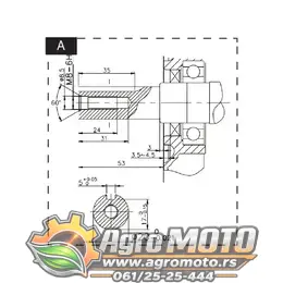 Motor ugradni Sword 212cm³ 7,5 KS fi 20x53mm, slika 2 - Ugradni motori za motokultivatore