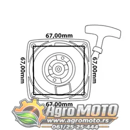 Starter atomizera Villager DM 14, slika 4 - VILLAGER® DM 14 P atomizer delovi