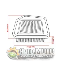Filter vazduha za trimer Villager BC 2700 HYUNDAI HYX560, slika 1 - Delovi za VILLAGER trimere