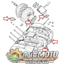 Dihtung garnitura Tomos Automatik A3 Srbija, slika 2 - Dihtunzi za TOMOS
