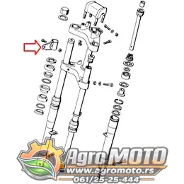 Nosač fara Tomos E90, slika 4 - Sedišta / Ram / Korman za TOMOS