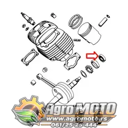 Semering radilice 20x35x7 mm Tomos APN 4 APN 6 T14 T15 E90 BT50 Condor, slika 2 - Motorni delovi za TOMOS
