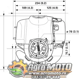 Motor za trimer 1,3KS 35cm³ GX35 4-taktni, slika 7 - Ugradni motori za trimere