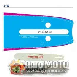 Mač testere (vodilica lanca) 45 cm 34 zuba 3/8" 1,5 Dolmar Husqvarna, slika 1 - Mačevi / Vodilice za testere