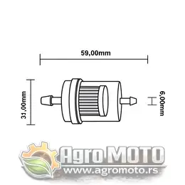 Filter goriva protočni okrugli sa magnetom, slika 2 - IMT 506 / IMT 507 / IMT 509