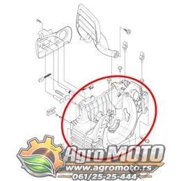 Kućište motora testere za Husqvarna 445 450 Jonsered 2245 2250 sa karterom, slika 3 - Delovi za HUSQVARNA / JONSERED testere