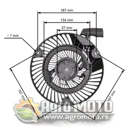 Starter Briggs & Stratton 700 750 DOV Willtek, slika 1 - Delovi za BRIGGS & STRATTON kosilice