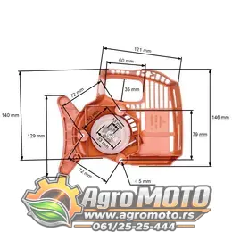 Starter trimera za Stihl FS 38 45 46 55 FC 55 HL 45 KM 55, slika 2 - Delovi za STIHL trimere