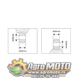 Amortizer kineski ATV 110 275mm beli, slika 3 - Kvad / Pocket