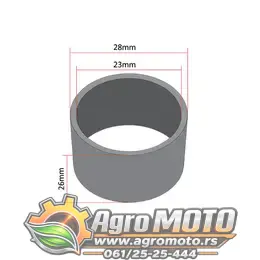 Čaura prednjih vila Tomos APN PVC uža 23x28x26 mm, slika 3 - Sedišta / Ram / Korman za TOMOS