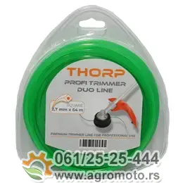 Struna za trimer četvrtasta 2,4mm 78m Thorp, slika 1 - Struna za trimer